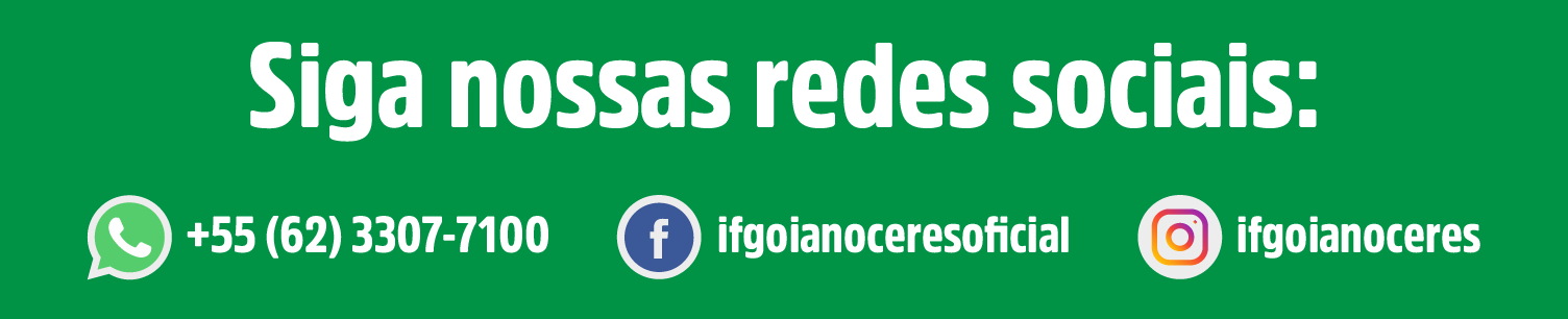 Redes sociais do Campus Ceres