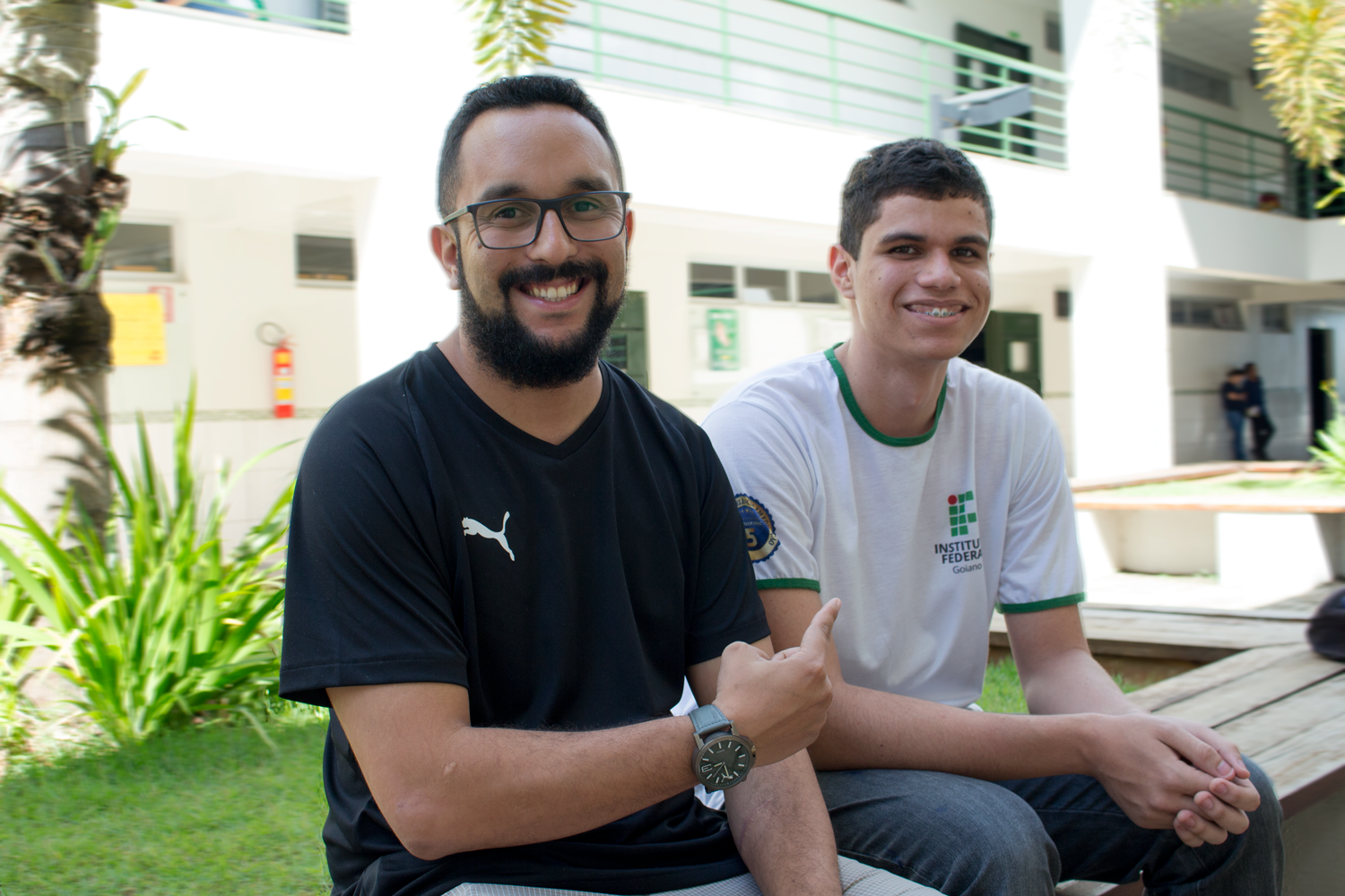 Prof. Marcos Túlio Alves e Juan Carlos Vieira imagem sem descrição.