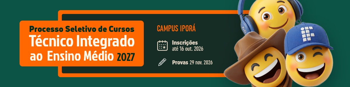 Publicada retificação do Edital nº 25/2026 referentes ao Processo Seletivo para ingresso nos Cursos Técnicos Integrados ao Ensino Médio