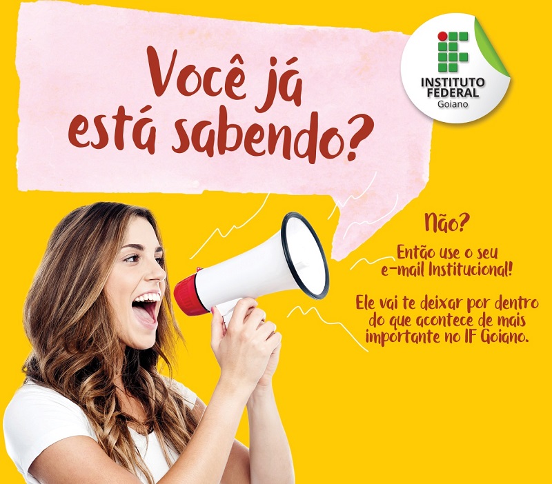 Servidores que ainda não possuem o e-mail no padrão "nome.sobrenome@ifgoiano.edu.br" devem procurar a DGTI para criá-lo