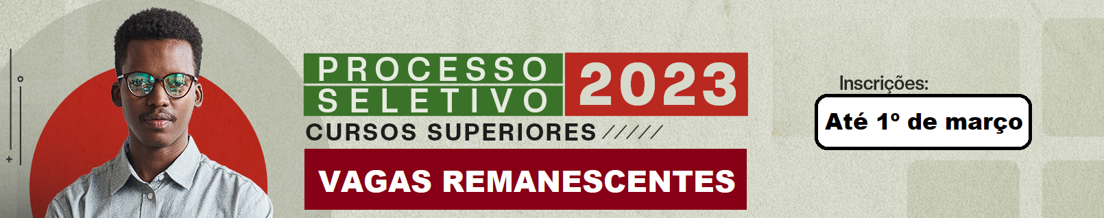 Vagas remanescentes graduação 2023/1
